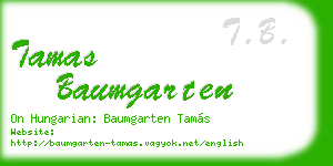 tamas baumgarten business card